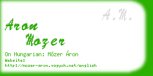 aron mozer business card
